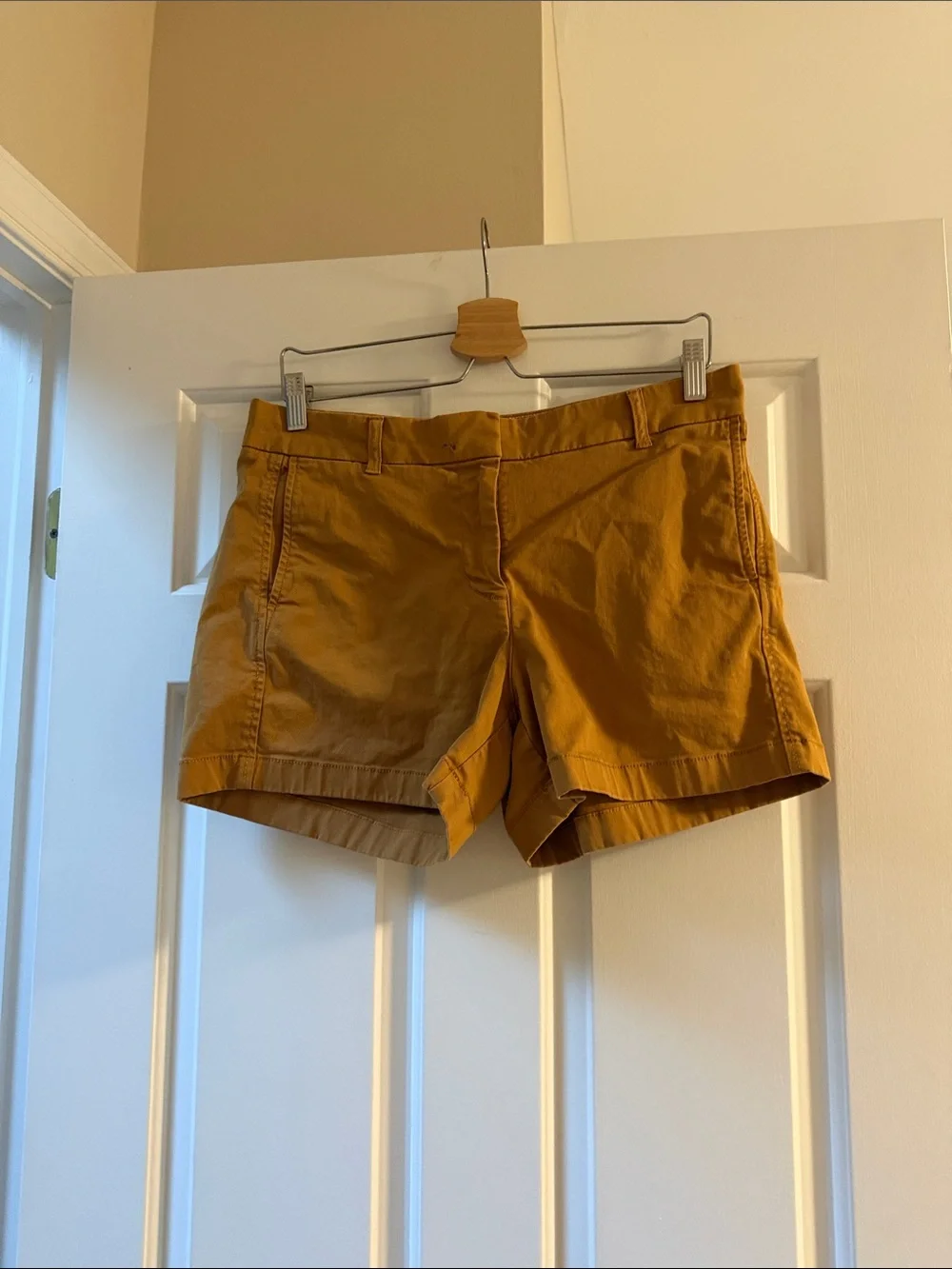 J. Crew Women's Mustard Yellow Cotton Shorts